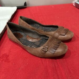 Born Tan Leather Women's Loafers